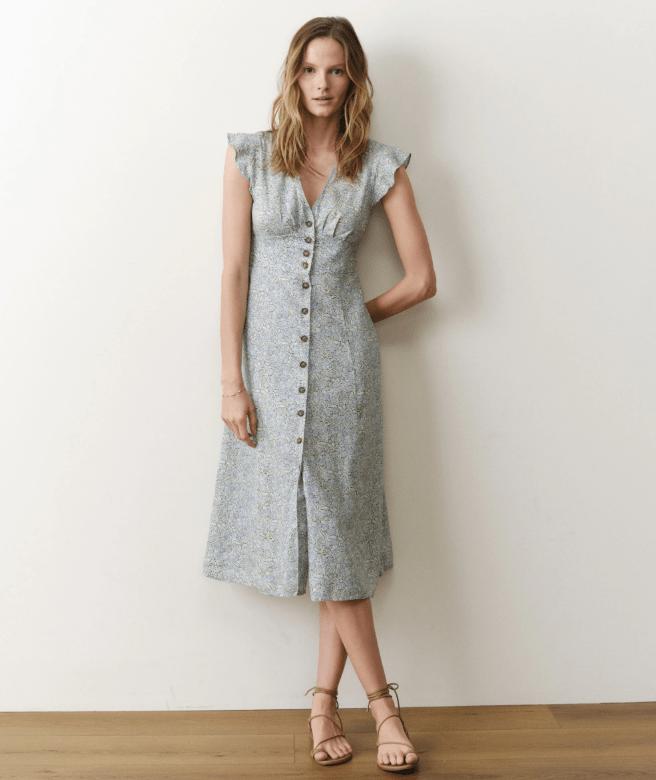 Marine Layer Camila Midi Dress in Sea Floral – Unincorporated