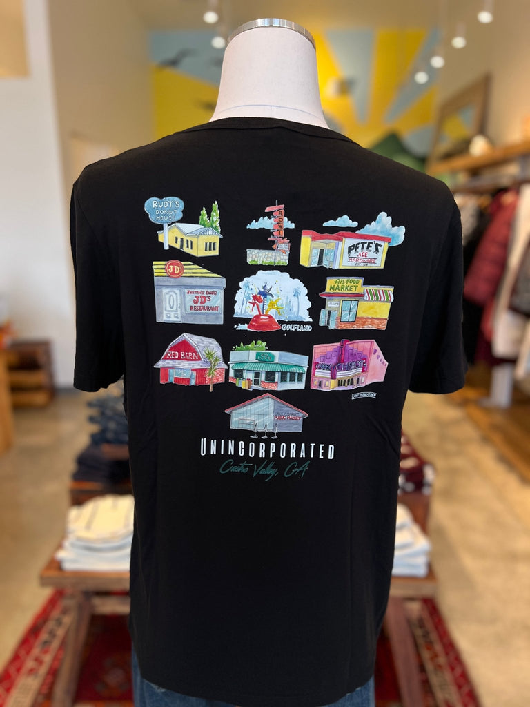 CV Businesses Graphic Tee in Black - Unincorporated