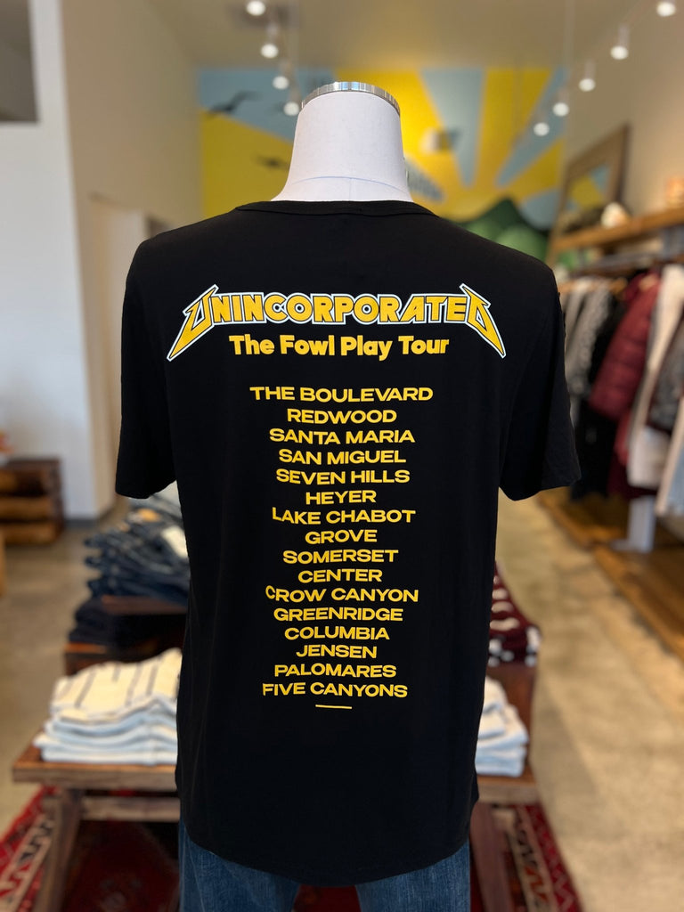 Castro Valley Tour Tee Graphic Tee in Black - Unincorporated
