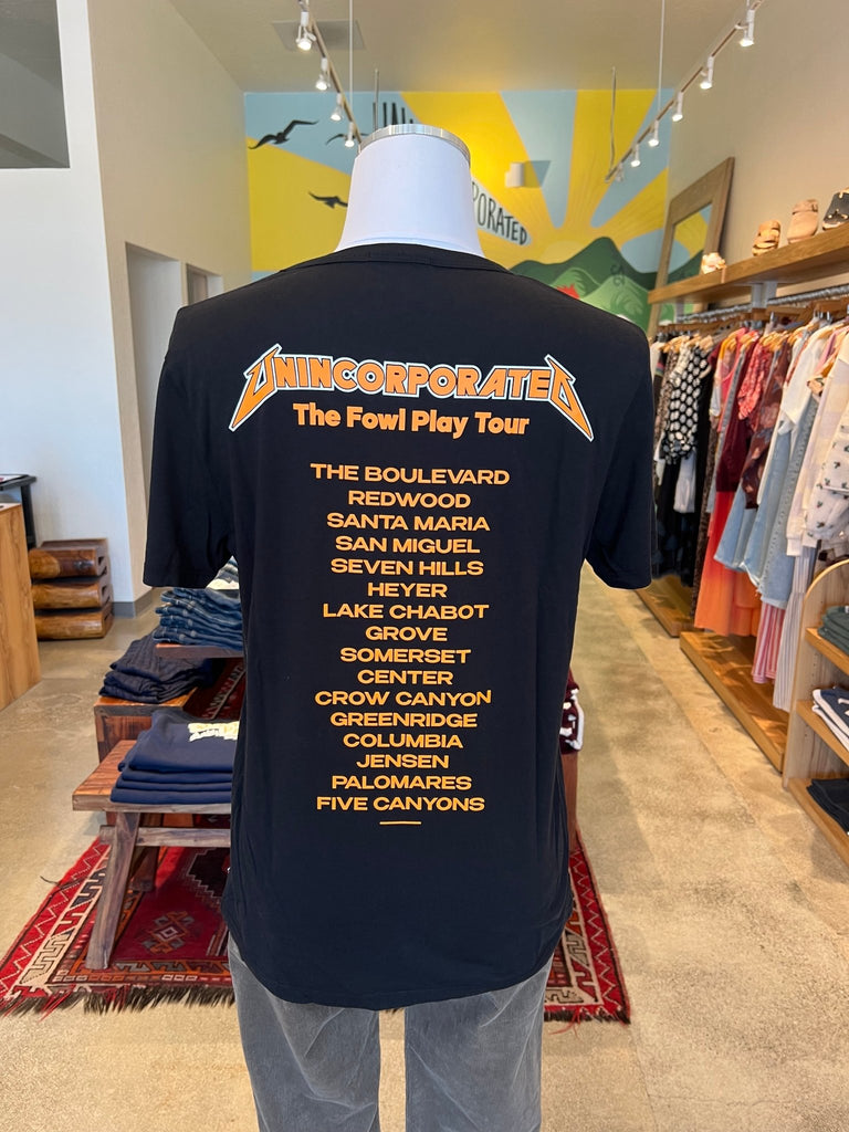 Castro Valley Tour Tee Graphic Tee in Black - Unincorporated
