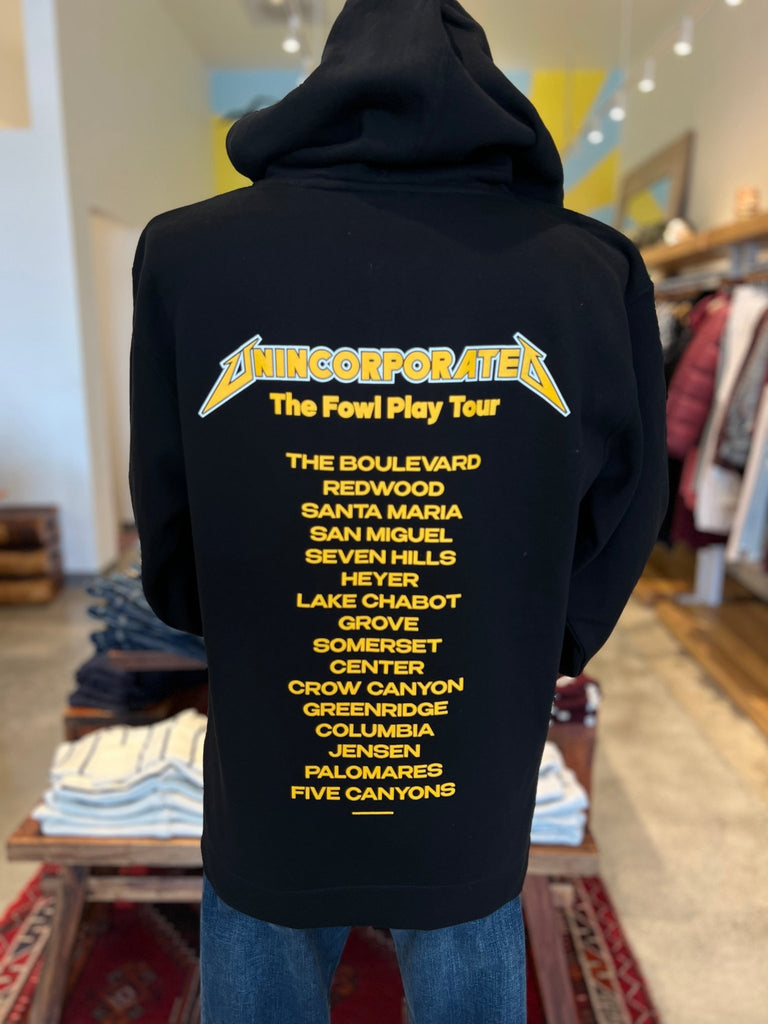 Castro Valley Tour Zip Hoodie in Black - Unincorporated