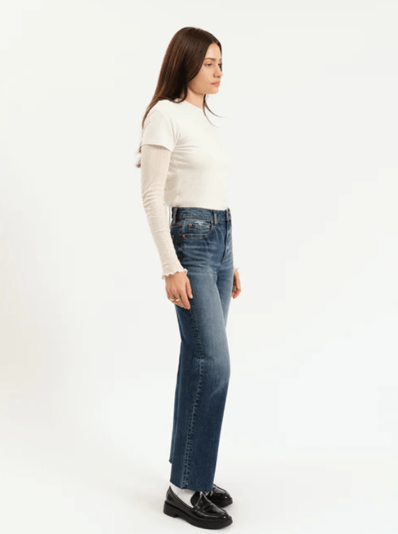 Daze Sundaze High Rise Vintage Straight Jean in Authentic - Unincorporated