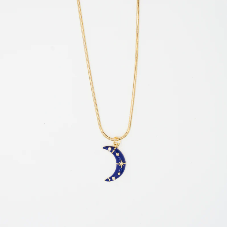 Filaki-Crescent-Moon-Snake-Chain-Necklace-in-Blue-Gold1