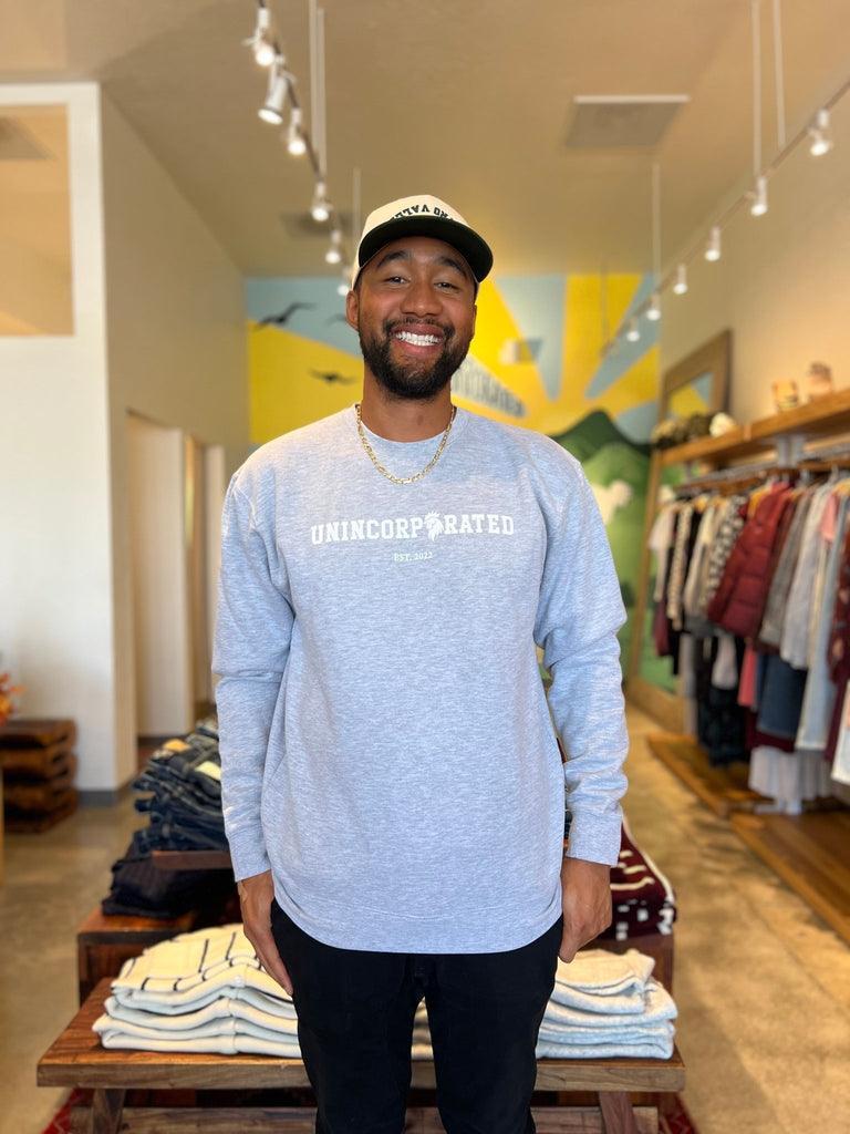 Heavyweight Unincorporated Logo Crewneck in Grey Heather - Unincorporated