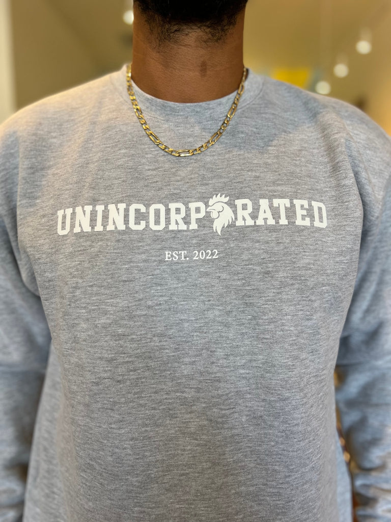 Heavyweight Unincorporated Logo Crewneck in Grey Heather - Unincorporated