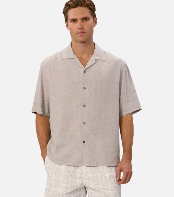 Industrie-Havana-Shortsleeve-Shirt-in-Silver1