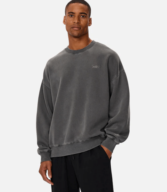 Industrie The Del Sur Washed Sweatshirt in Graphite - Unincorporated