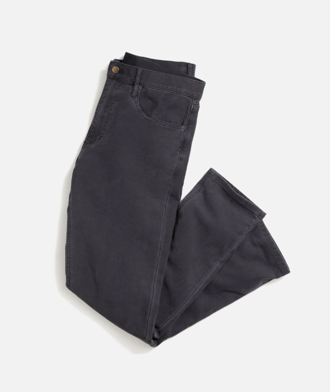 Marine Layer 5 Pocket Flex Terry Pant Slim Straight in Faded Navy - Unincorporated
