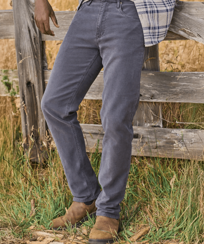 Marine Layer 5 Pocket Flex Terry Pant Slim Straight in Faded Navy - Unincorporated