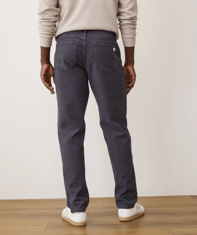 Marine Layer 5 Pocket Flex Terry Pant Slim Straight in Faded Navy - Unincorporated