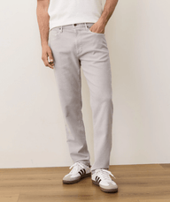 Marine Layer 5 Pocket Flex Terry Pant Slim Straight in Light Grey
