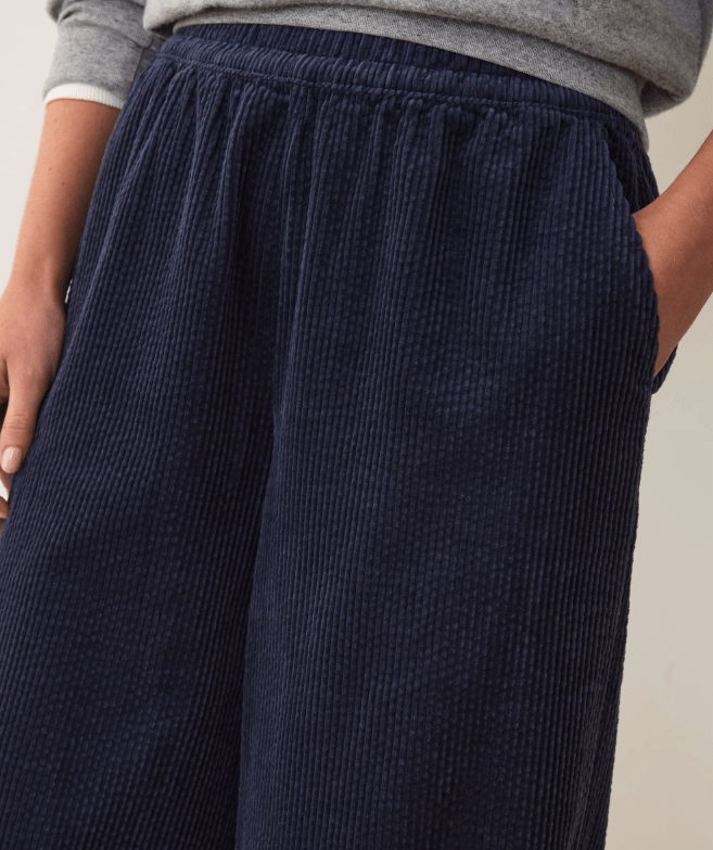 Marine Layer Allison Corduroy Trouser in Navy - Unincorporated