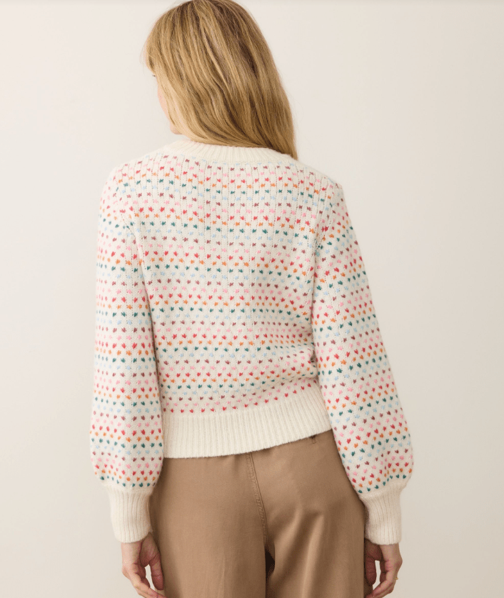 Marine Layer Alma Crewneck Sweater in Rainbow - Unincorporated