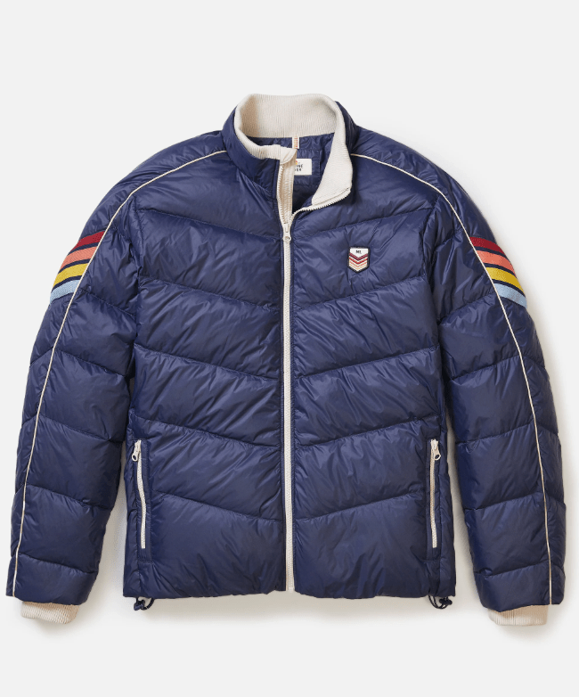 Marine Layer Bode Puffer Jacket in Navy - Unincorporated