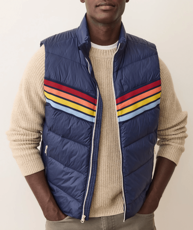 Marine Layer Bode Puffer Vest in Navy - Unincorporated