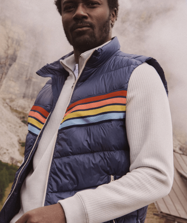 Marine Layer Bode Puffer Vest in Navy - Unincorporated