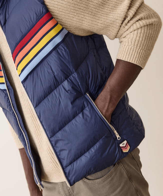 Marine Layer Bode Puffer Vest in Navy - Unincorporated