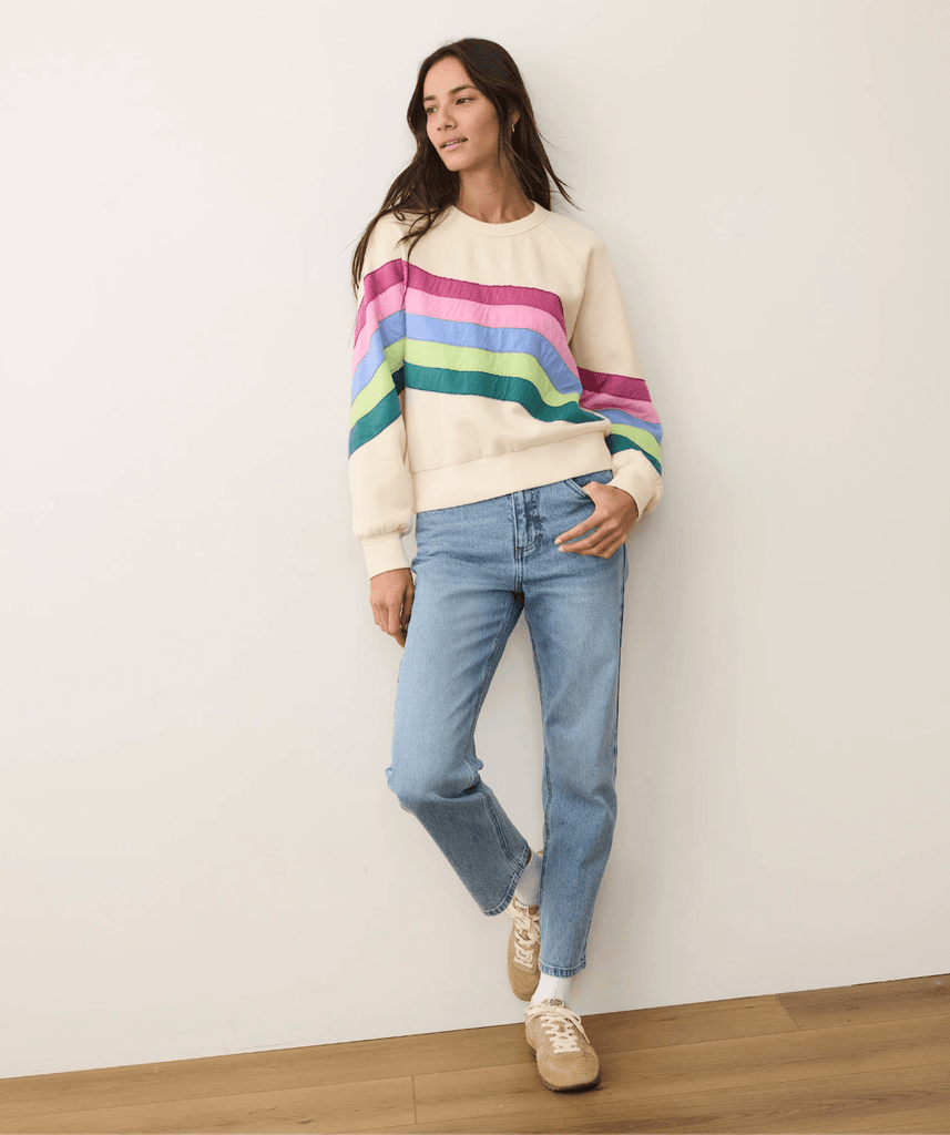 Marine Layer Cloud 9 Fleece Crewneck in Cool Wave - Unincorporated
