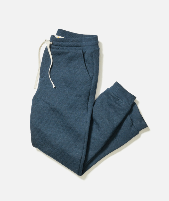 Marine Layer Corbet Quilted Jogger in Deep Ocean - Unincorporated