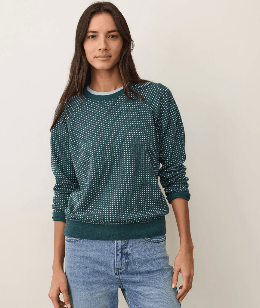 Marine Layer Daisy Textured Raglan in Mediterranea - Unincorporated