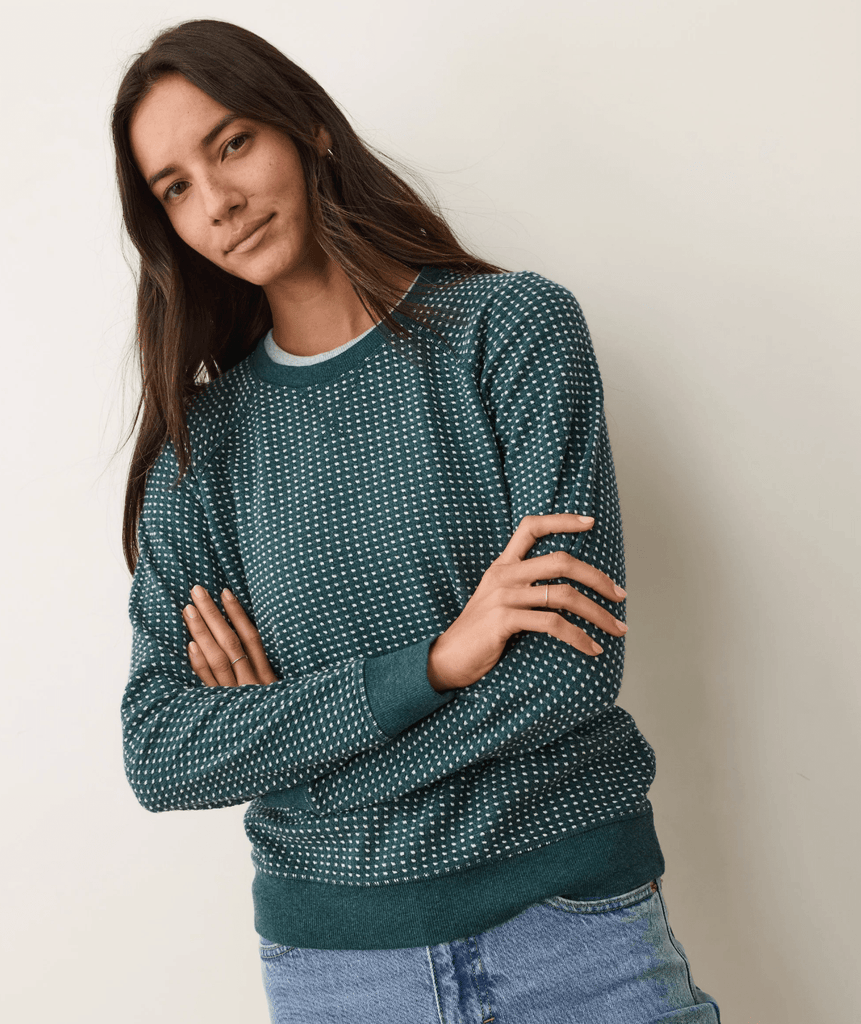 Marine Layer Daisy Textured Raglan in Mediterranea - Unincorporated