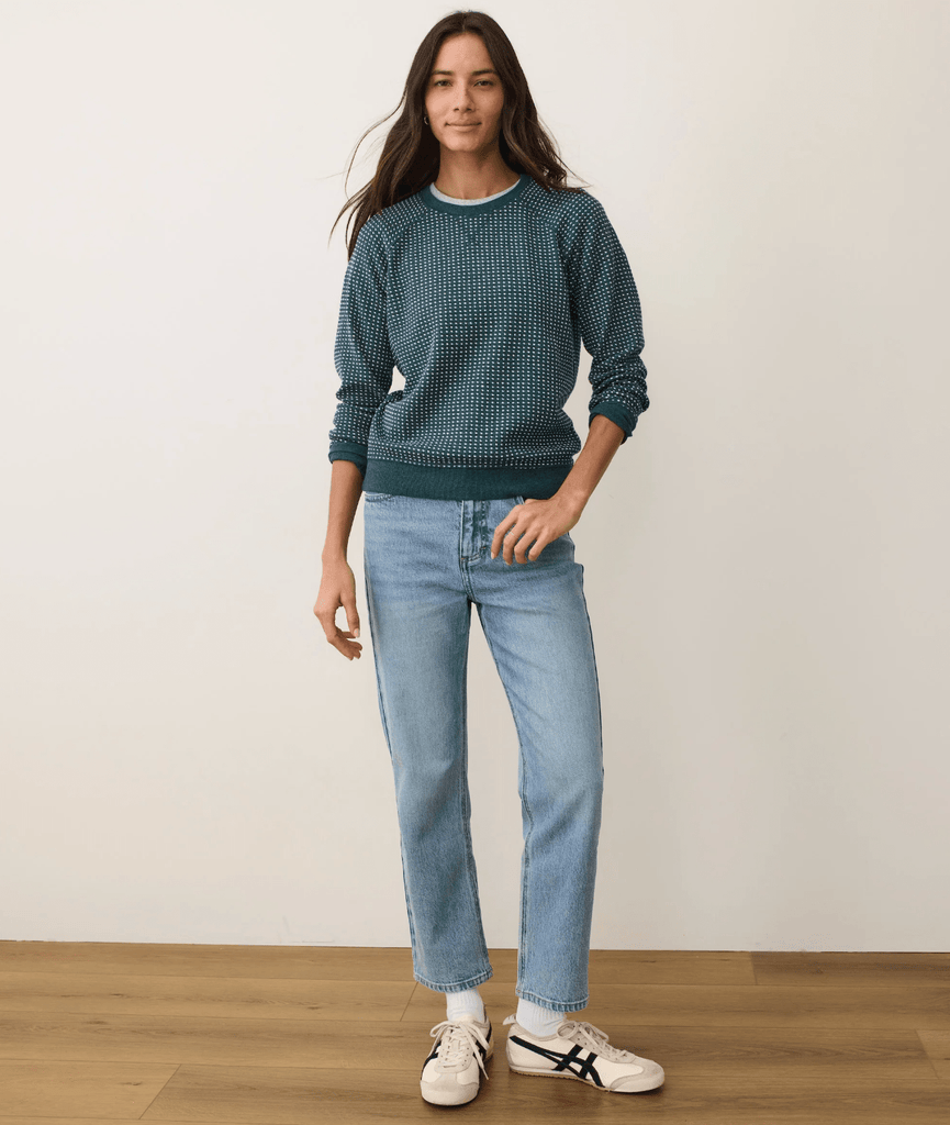 Marine Layer Daisy Textured Raglan in Mediterranea - Unincorporated