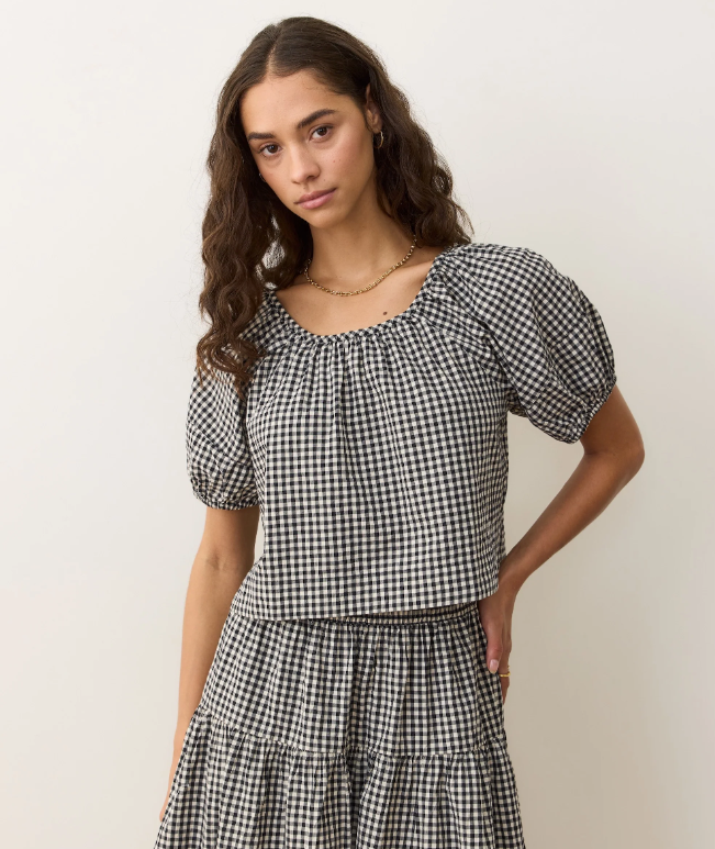 Marine-Layer-Gia-Poplin-Blouse-in-Black-White-Gingham1