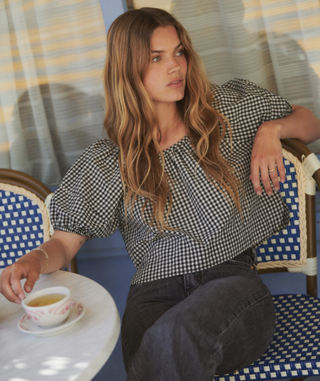 Marine-Layer-Gia-Poplin-Blouse-in-Black-White-Gingham2