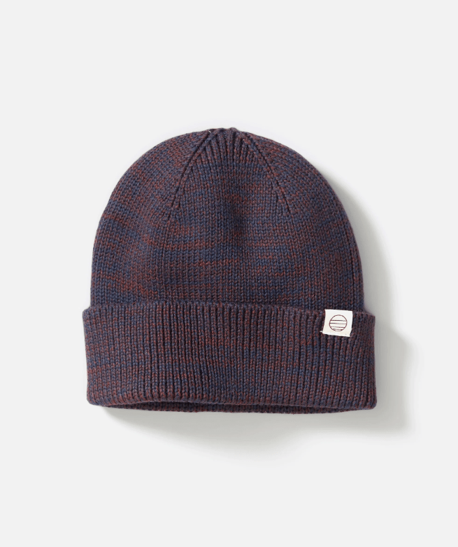 Marine Layer Inverness Beanie in Navy/Red - Unincorporated