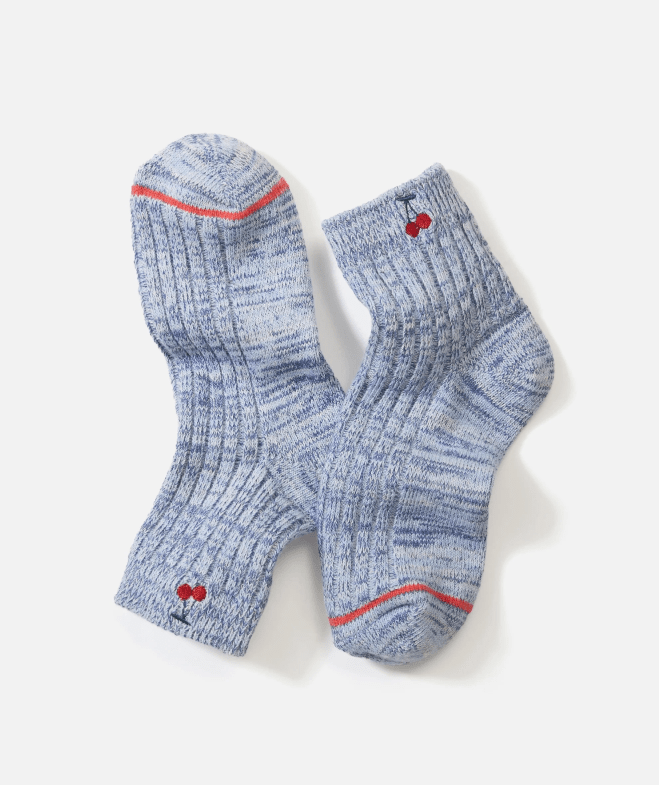 Marine Layer Quarter Crew Sock in Blue Jay - Unincorporated