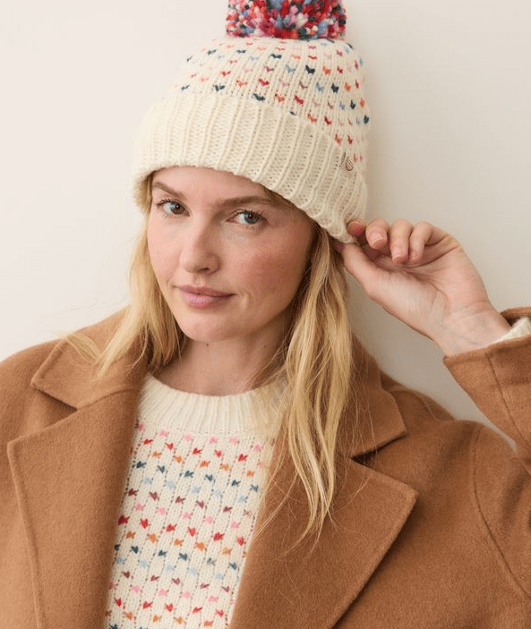 Marine Layer Rainbow Pom Beanie in Multi - Unincorporated