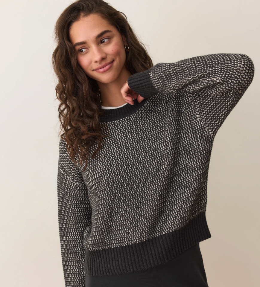 Marine-Layer-Robin-Textured-Crewneck-Sweater-in-Black-White2