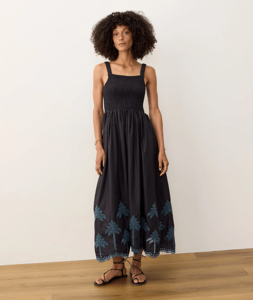 blue dress for baby girl Style & Co Black Eyelet Maxi Dress