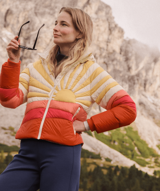 Marine Layer Sunbeam Puffer Jacket in Warm Burst - Unincorporated