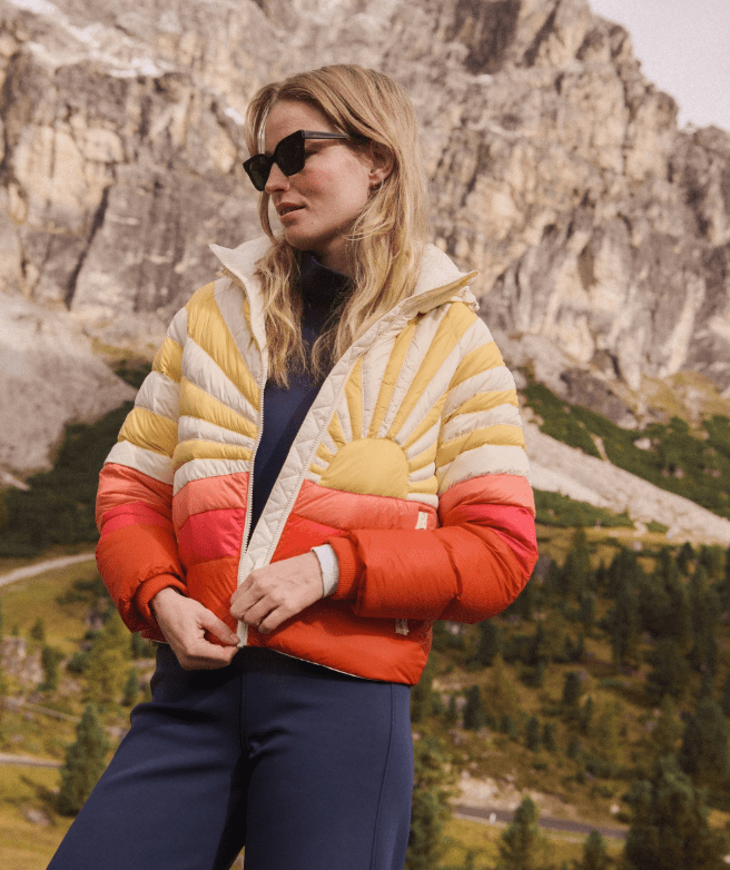 Marine Layer Sunbeam Puffer Jacket in Warm Burst - Unincorporated