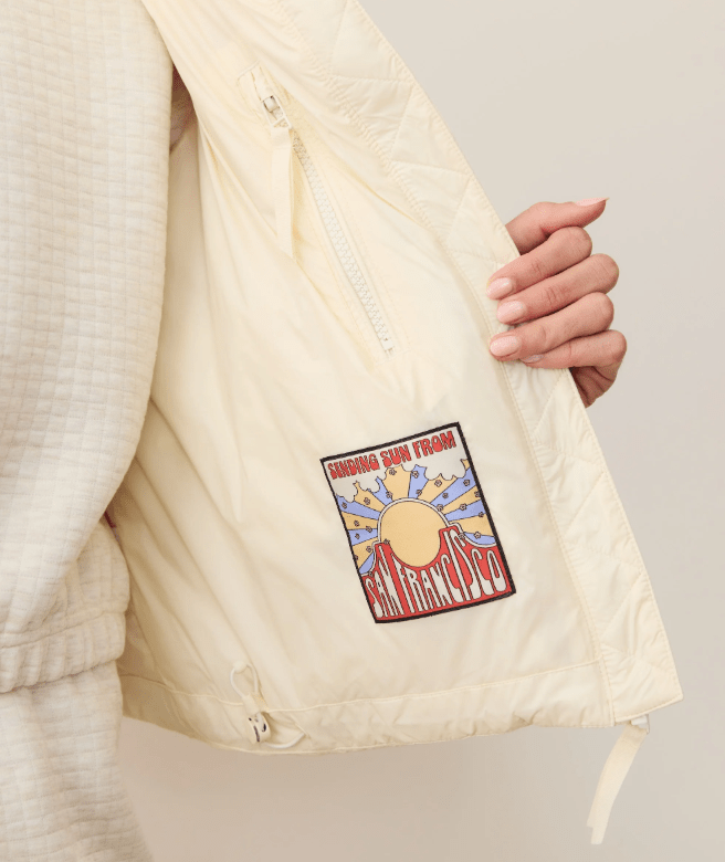 Marine Layer Sunset Puffer Vest in Warm Wave - Unincorporated