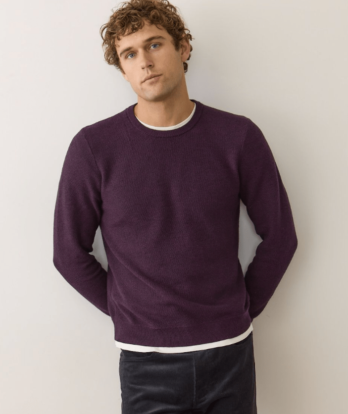 Marine Layer Sweater Tee in Sangria - Unincorporated