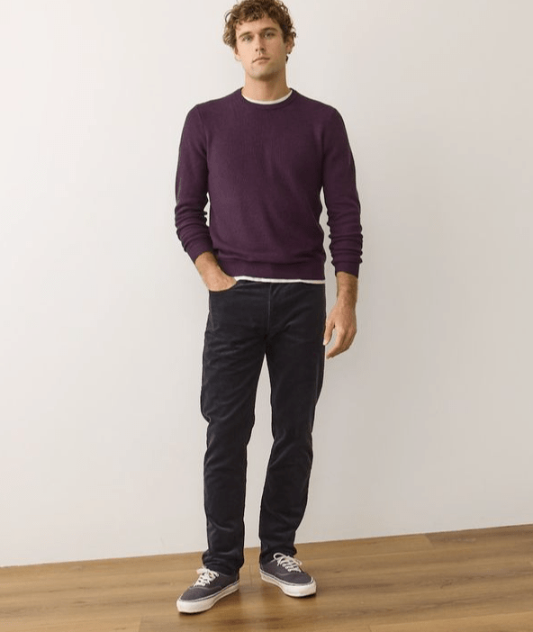 Marine Layer Sweater Tee in Sangria - Unincorporated