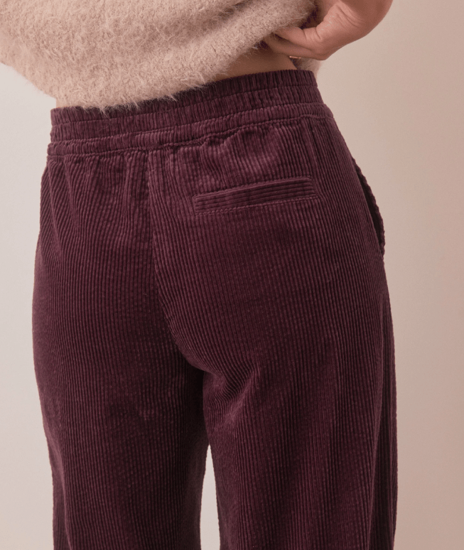 Marine Layer Allison Corduroy Trouser in Windsor Wine - Unincorporated