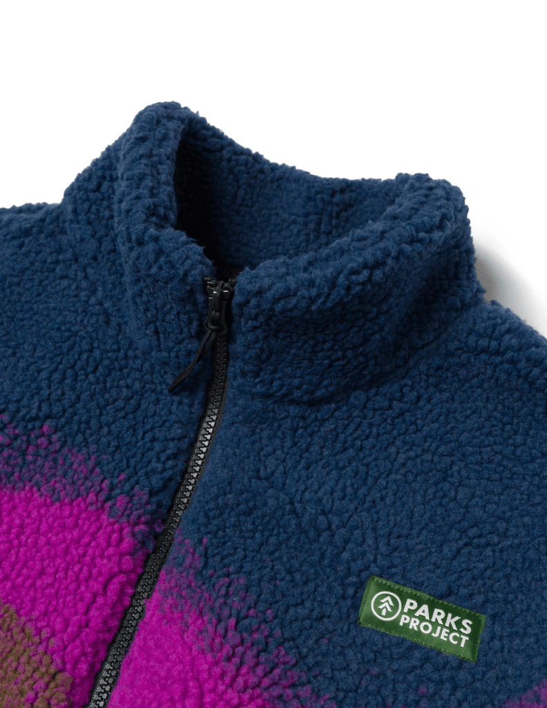 Parks Project Borealis High Pile Fleece Jacket in Multi Color - Unincorporated