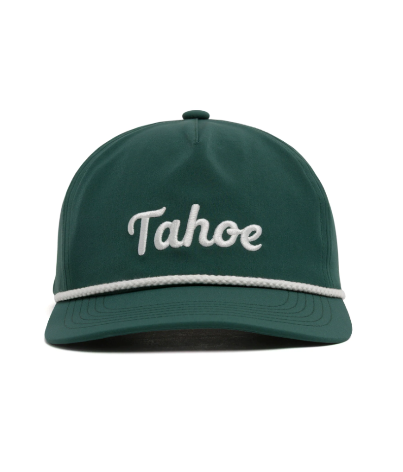 Green cap with 'Tahoe' text on a white background