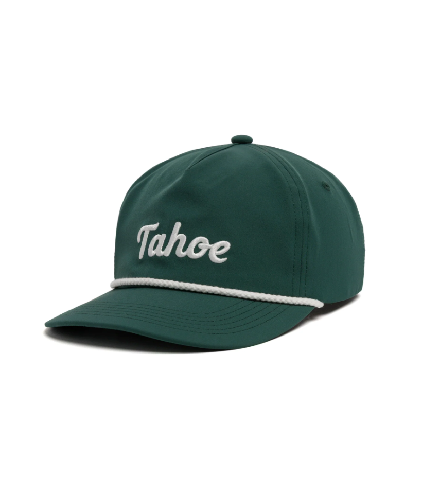 Green cap with 'Tahoe' text on a white background