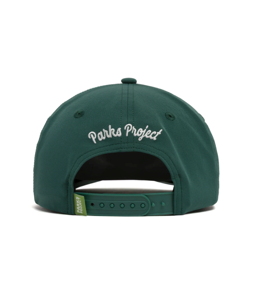 Green cap with 'Parks Project' logo on a white background