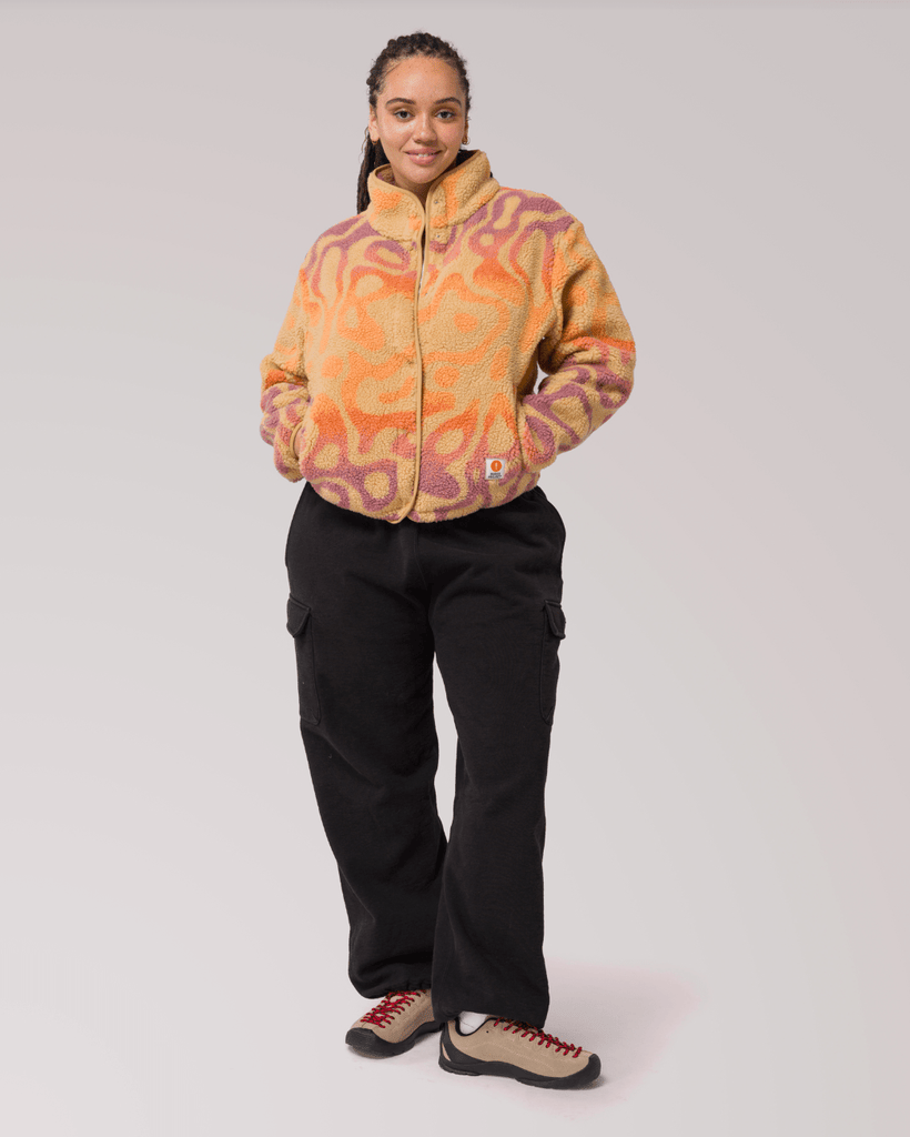 Parks Project Women's Yellowstone Geysers High Pile Fleece Jacket in Burnt Orange - Unincorporated
