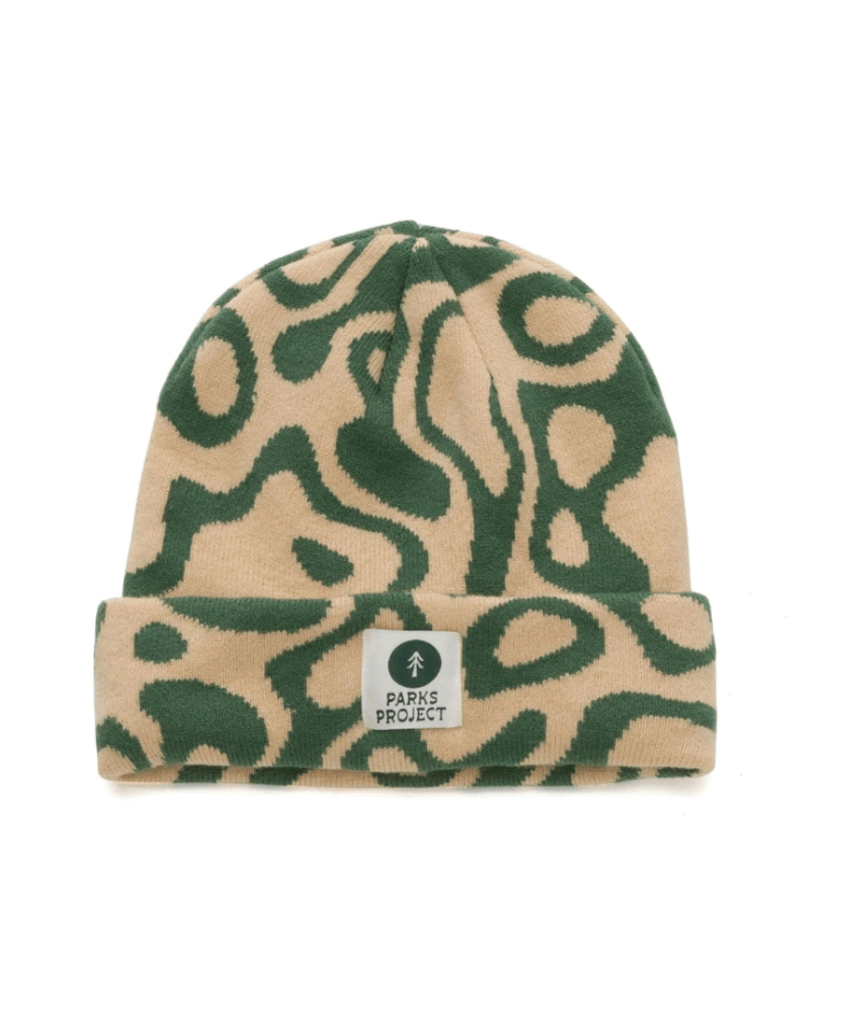 Parks Project Yellowstone Geysers Beanie in Green and Natural - Unincorporated