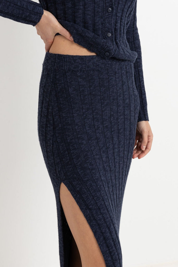 Rhythm Koko Knit Midi Skirt in Ink - Unincorporated