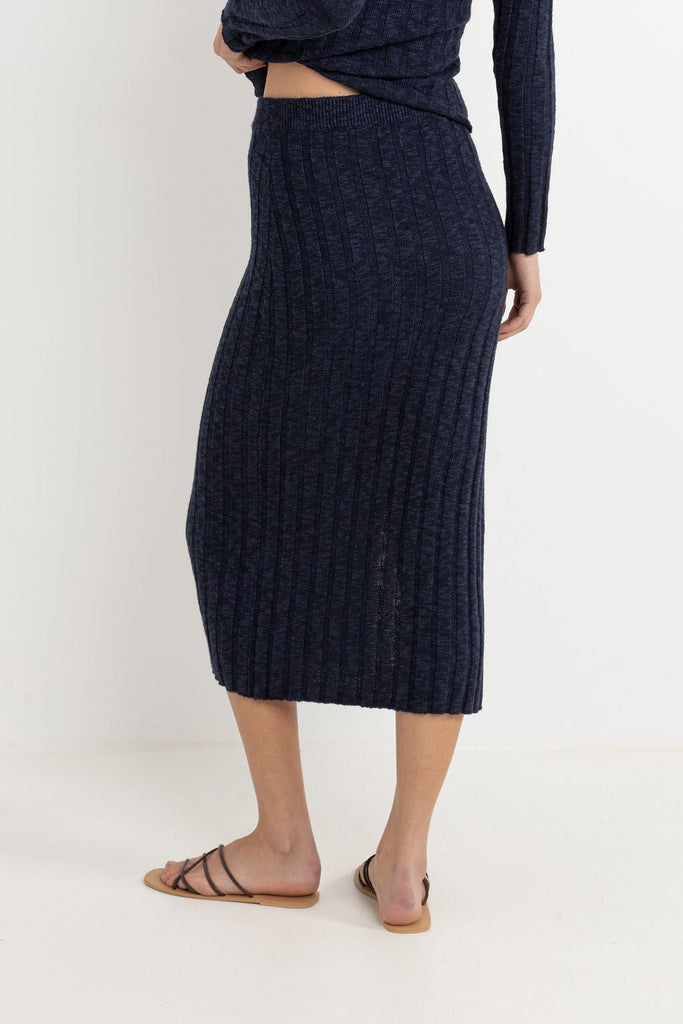 Rhythm Koko Knit Midi Skirt in Ink - Unincorporated