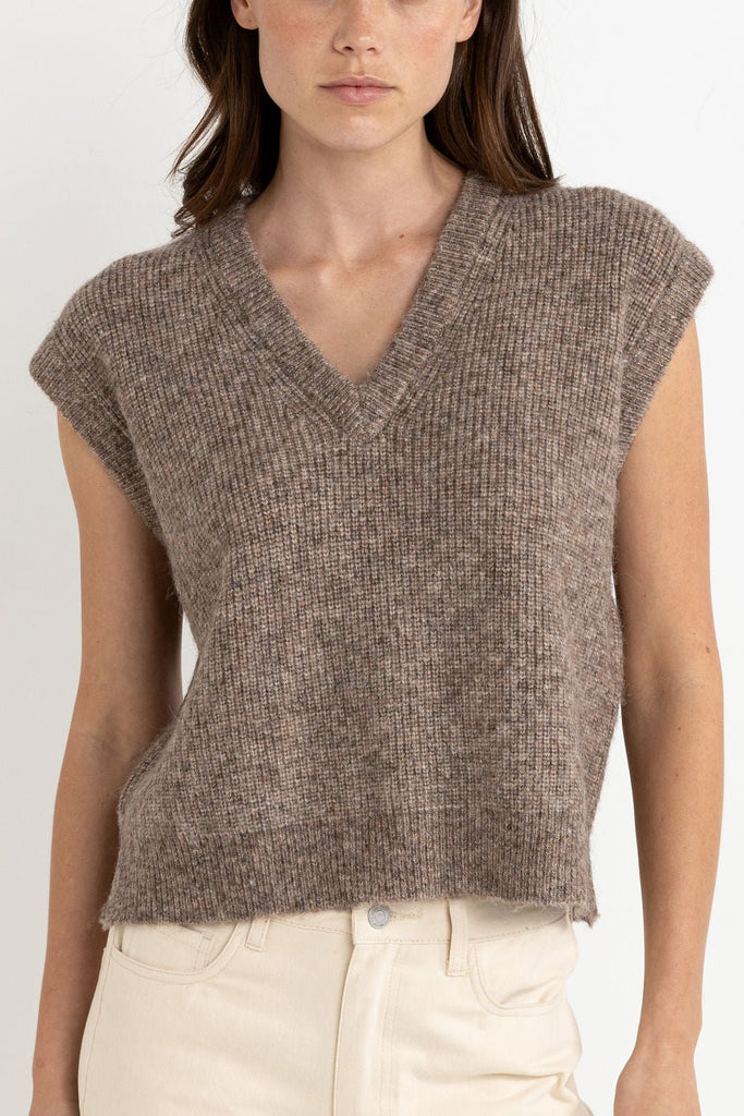 Rhythm Quinn Knit Vest in Oatmeal - Unincorporated