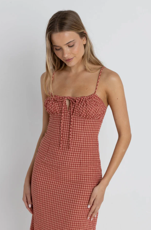 Rhythm_Lola_Check_Gathered_Maxi_Dress_in_Red2