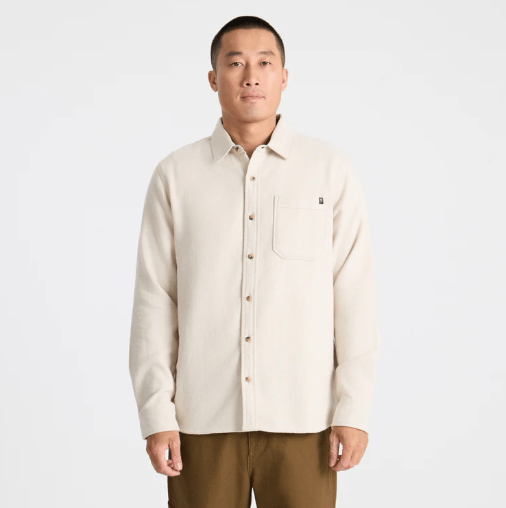 Roark Crossroads Organic Cotton Flannel in Fossil - Unincorporated